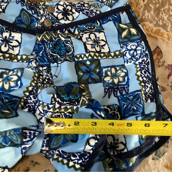 Vintage Rusty Board Shorts Juniors Size 1 Floral Y2K Millennial Green Blue Beach - Picture 6 of 9